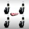 Service Caster 3.5'' SS Soft Rubber Wheel Swivel 1-7/8'' Expanding Stem Caster Set, 4PK SCC-SSEX20S3514-SRS-178-4 - alternate 2